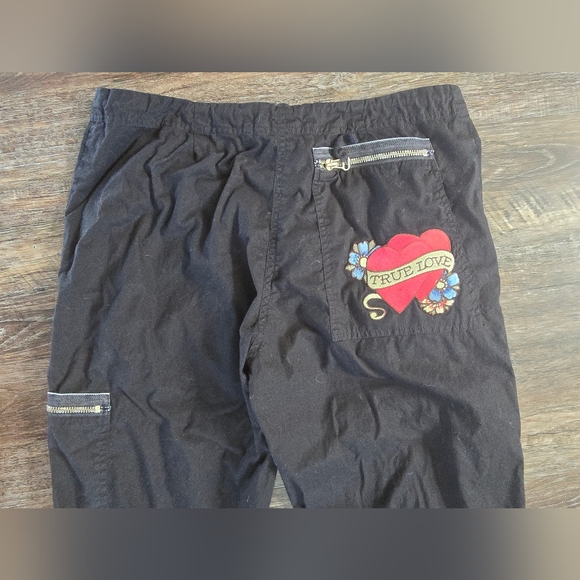 Johnny Was Cargo Zipper Pants w/Patches Size Small - Picture 6 of 8